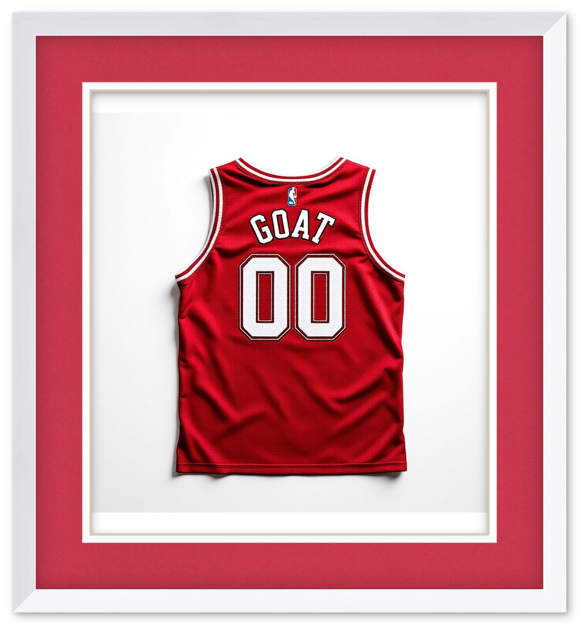 CustomPictureFrames.com Solid Wood Jersey Shadow Box Frame - Bright White - Sizes 24x26 - Wall Display With Double Mat Made in the USA